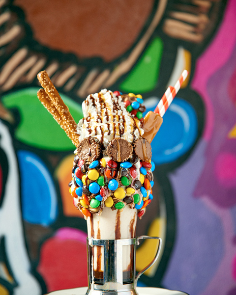 Black Tap CrazyShake milkshake // Photo by Black Tap Black Tap CrazyShake sweet and salty milkshake
